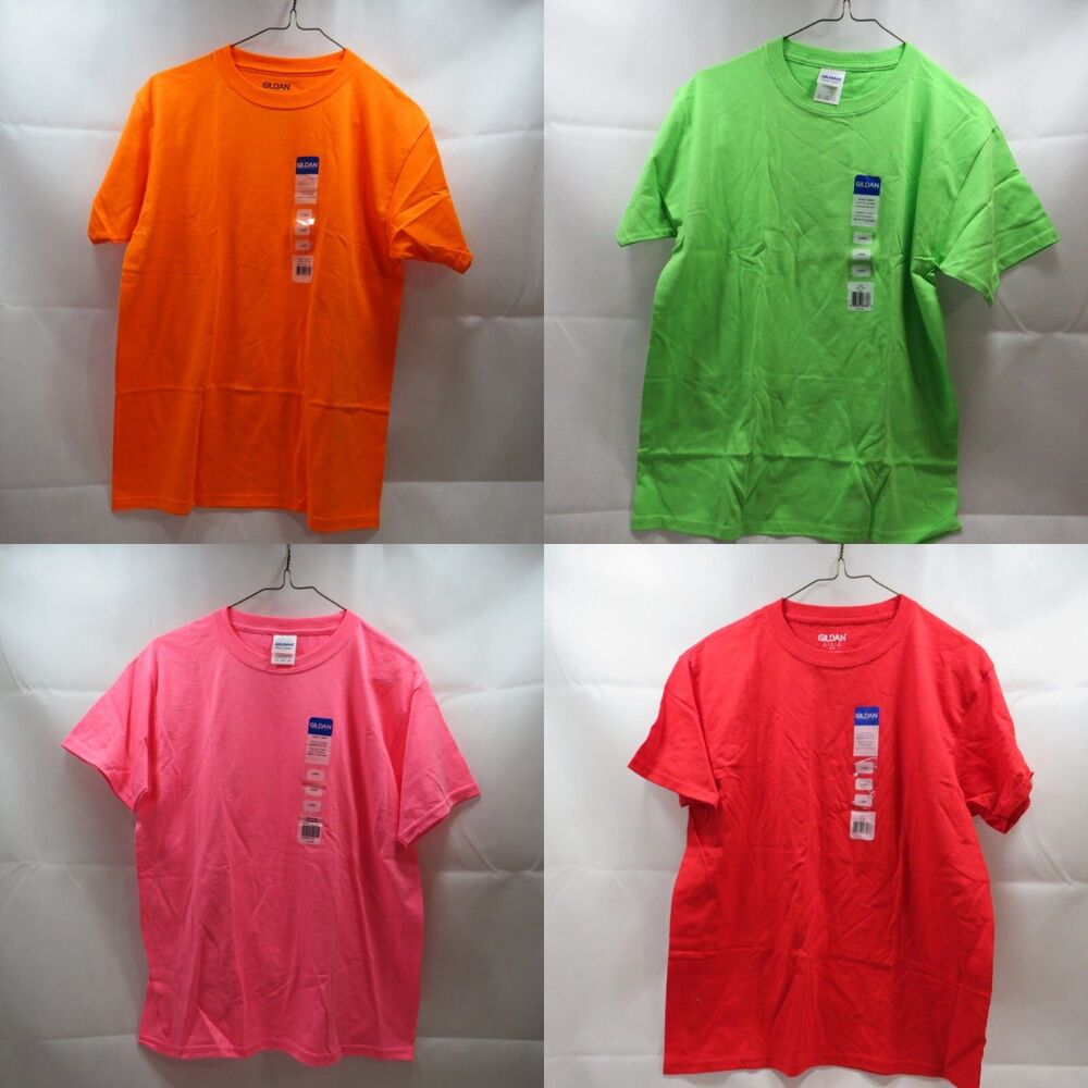 Four Large Gildan T-shirts